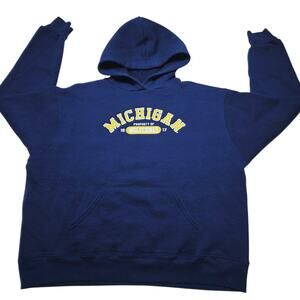 Michigan Wolverines Hoodie Women's Russell Athletic Blue Size XL Y2k